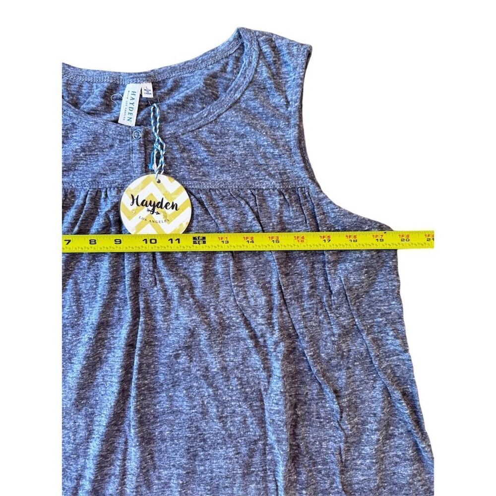 Hayden Women's Sleeveless Gray Tank Top Size M Casual Summer Wear - Picture 5 of 7